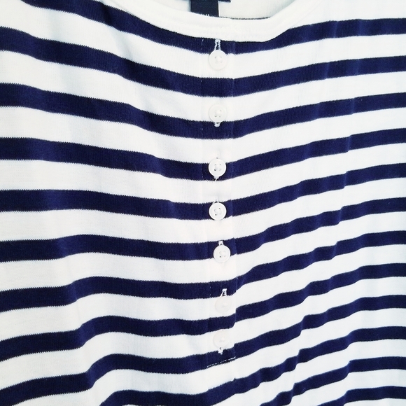 NWT GAP Navy and White Henley Sleeveless Bodysuit - Picture 3 of 6